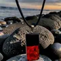 Jewelry - Bog Oak & Baltic Amber Pendant – Rectangle – Baltic Ember Monolith - GLASS4CANDLES