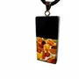 Jewelry - Bog Oak & Amber Pendant – Rectangle, 40x20x6 mm – Clear Monolith Bar - GLASS4CANDLES