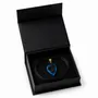 Jewelry - Bog Oak & Resin Pendant Necklace – Drop, 39x16x6 mm – Blue Droplet - GLASS4CANDLES