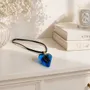 Jewelry - Bog Oak & Resin Pendant Necklace – Heart, 38x26x6 mm – Blue Heart - GLASS4CANDLES
