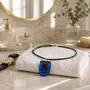 Jewelry - Bog Oak & Resin Pendant Necklace – Shield, 37x26x6 mm – Blue Shield - GLASS4CANDLES
