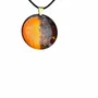 Jewelry - Bog Oak Pendant Necklace – Round, 39x38x6 mm - GLASS4CANDLES