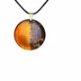 Jewelry - Bog Oak Pendant Necklace – Round, 39x38x6 mm - GLASS4CANDLES