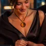 Jewelry - Bog Oak Pendant Necklace – Round, 39x38x6 mm - GLASS4CANDLES