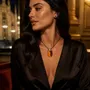 Jewelry - Bog Oak & Amber Pendant Necklace – Shield, 37x26x6 mm – Natural Shield - GLASS4CANDLES