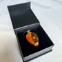 Jewelry - Bog Oak & Amber Pendant Necklace – Drop, 37x26x6 mm – Natural Droplet - GLASS4CANDLES