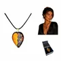 Jewelry - Bog Oak & Amber Pendant Necklace – Drop, 37x26x6 mm – Natural Droplet - GLASS4CANDLES