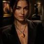 Jewelry - Bog Oak & Baltic Amber Pendant Necklace – Diamond – Natural Geometric - GLASS4CANDLES
