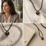 Jewelry - Bog Oak Pendant – Round, 20x20x20 mm – Sphere Pendant - GLASS4CANDLES