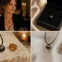 Jewelry - Bog Oak Pendant – Round, 20x20x20 mm – Sphere Pendant - GLASS4CANDLES