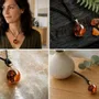 Jewelry - Bog Oak Pendant – Round, 20x20x20 mm - GLASS4CANDLES