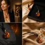 Jewelry - Bog Oak Pendant – Round, 20x20x20 mm - GLASS4CANDLES