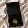 Jewelry - Baltic Amber & Resin Pendant – Oval, 37x28x6 mm – Emerald Reverie - GLASS4CANDLES