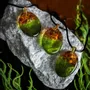 Jewelry - Baltic Amber & Resin Pendant – Oval, 37x28x6 mm – Emerald Reverie - GLASS4CANDLES