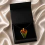 Jewelry - Baltic Amber & Resin Pendant – Heart, 38x26x6 mm – Emerald Reverie - GLASS4CANDLES