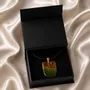 Jewelry - Baltic Amber & Resin Pendant – Shield, 37x26x6 mm – Emerald Reverie - GLASS4CANDLES