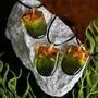 Jewelry - Baltic Amber & Resin Pendant – Shield, 37x26x6 mm – Emerald Reverie - GLASS4CANDLES