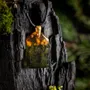 Jewelry - Baltic Amber & Resin Pendant – Rectangle, 40x23x6 mm – Emerald Reverie - GLASS4CANDLES