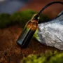 Jewelry - Baltic Amber & Resin Pendant – Rectangle, 40x23x6 mm – Emerald Reverie - GLASS4CANDLES