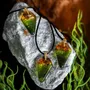 Jewelry - Baltic Amber & Resin Pendant – Shield, 39x24x6 mm – Emerald Reverie - GLASS4CANDLES