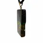 Jewelry - Bog Oak & Baltic Amber Pendant – Rectangle – Sapphire Monolith Bar - GLASS4CANDLES