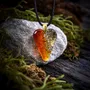 Jewelry - Bog Oak & Gold-Tone Leaf Pendant – Heart, 38x26x6 mm – Golden Eon - GLASS4CANDLES