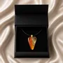 Jewelry - Bog Oak & Gold-Tone Leaf Pendant – Heart, 38x26x6 mm – Golden Eon - GLASS4CANDLES