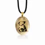 Jewelry - Bog Oak & Gold-Tone Leaf Pendant – Oval – Ancient Chronicle - GLASS4CANDLES