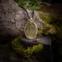 Jewelry - Bog Oak & Gold-Tone Leaf Pendant – Oval – Ancient Chronicle - GLASS4CANDLES