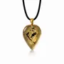 Jewelry - Bog Oak & Gold-Tone Leaf Pendant – Drop – Ancient Chronicle - GLASS4CANDLES
