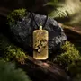 Jewelry - Bog Oak & Gold-Tone Leaf Pendant – Rectangle – Ancient Chronicle - GLASS4CANDLES