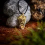 Jewelry - Bog Oak & Gold-Tone Leaf Pendant – Heart – Ancient Chronicle - GLASS4CANDLES