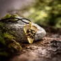 Jewelry - Bog Oak & Gold-Tone Leaf Pendant – Heart – Ancient Chronicle - GLASS4CANDLES