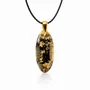 Jewelry - Bog Oak & Gold-Tone Leaf Pendant, 39x16x6 mm – Ancient Chronicle - GLASS4CANDLES