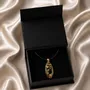 Jewelry - Bog Oak & Gold-Tone Leaf Pendant, 39x16x6 mm – Ancient Chronicle - GLASS4CANDLES