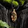Jewelry - Bog Oak & Gold-Tone Leaf Pendant, 39x16x6 mm – Ancient Chronicle - GLASS4CANDLES