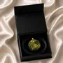Jewelry - Resin & Gold-Tone Leaf Pendant – Round – Golden Reflections - GLASS4CANDLES