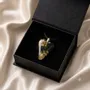 Jewelry - Resin & Gold-Tone Leaf Pendant – Diamond – Golden Reflections - GLASS4CANDLES