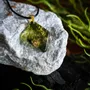 Jewelry - Resin & Gold-Tone Leaf Pendant – Diamond – Golden Reflections - GLASS4CANDLES