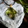 Jewelry - Resin & Gold-Tone Leaf Pendant – Diamond – Golden Reflections - GLASS4CANDLES