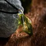 Jewelry - Resin & Gold-Tone Leaf Pendant – Diamond – Golden Reflections - GLASS4CANDLES