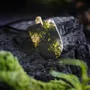 Jewelry - Resin & Gold-Tone Leaf Pendant – Shield – Golden Reflections - GLASS4CANDLES