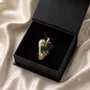 Jewelry - Bog Oak & Gold-Tone Leaf Pendant – Heart – Golden Reflections - GLASS4CANDLES