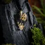 Jewelry - Bog Oak & Gold-Tone Leaf Pendant – Heart – Golden Reflections - GLASS4CANDLES