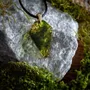 Jewelry - Resin & Gold-Tone Leaf Pendant, 39x24x6 mm – Golden Reflections - GLASS4CANDLES