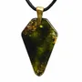 Jewelry - Resin & Gold-Tone Leaf Pendant, 39x24x6 mm – Golden Reflections - GLASS4CANDLES