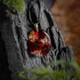 Jewelry - Resin & Gold-Tone Leaf Pendant – Oval, 37x28x6 mm – Dark Meridian - GLASS4CANDLES