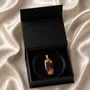 Jewelry - Resin & Gold-Tone Leaf Pendant – Drop, 39x16x6 mm – Red Stardust - GLASS4CANDLES
