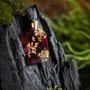 Jewelry - Resin & Gold-Tone Leaf Pendant – Rectangle, 40x23x6 mm – Golden Aura - GLASS4CANDLES