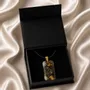 Jewelry - Bog Oak & Gold-Tone Leaf Pendant – Luminous – gold-tone leaf - GLASS4CANDLES